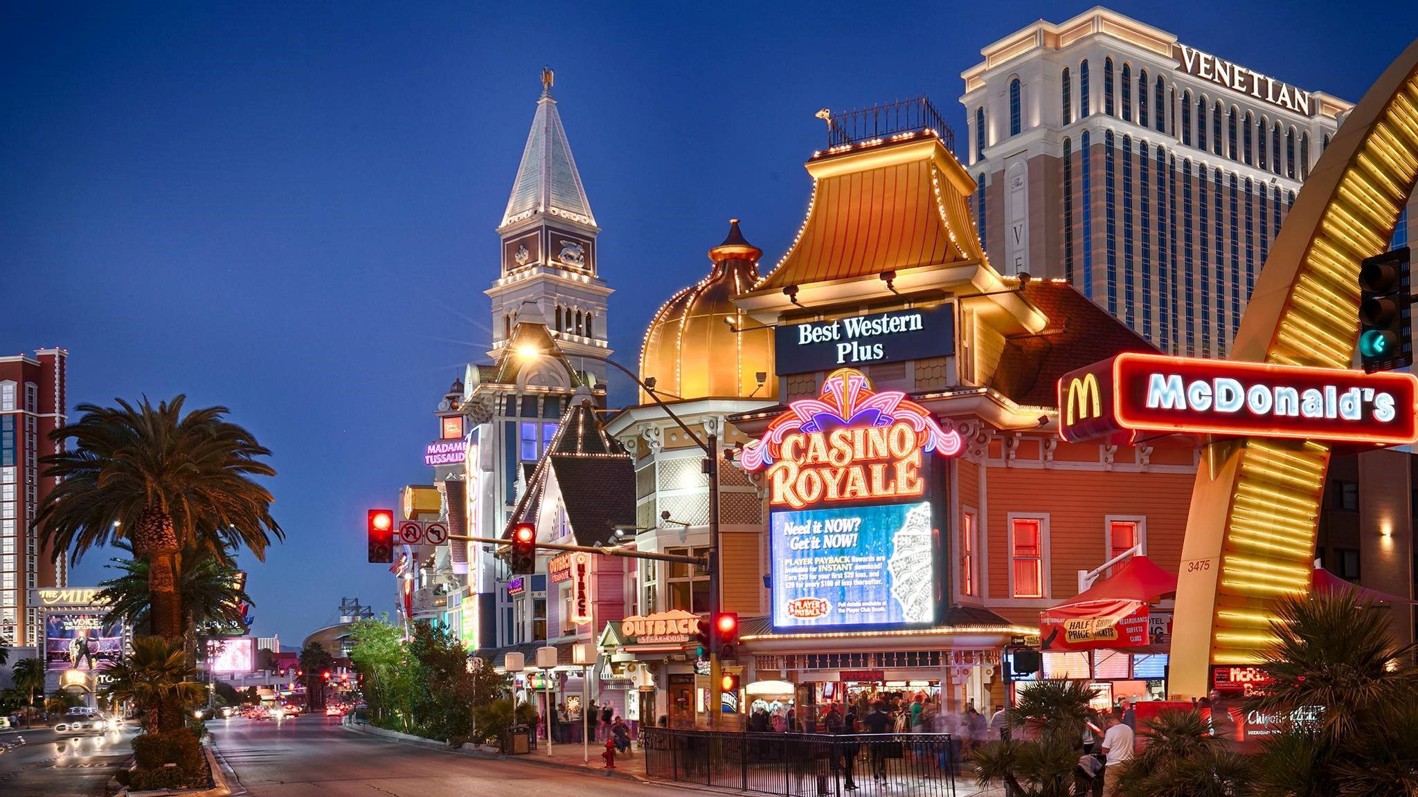 View of the Las Vegas strip.