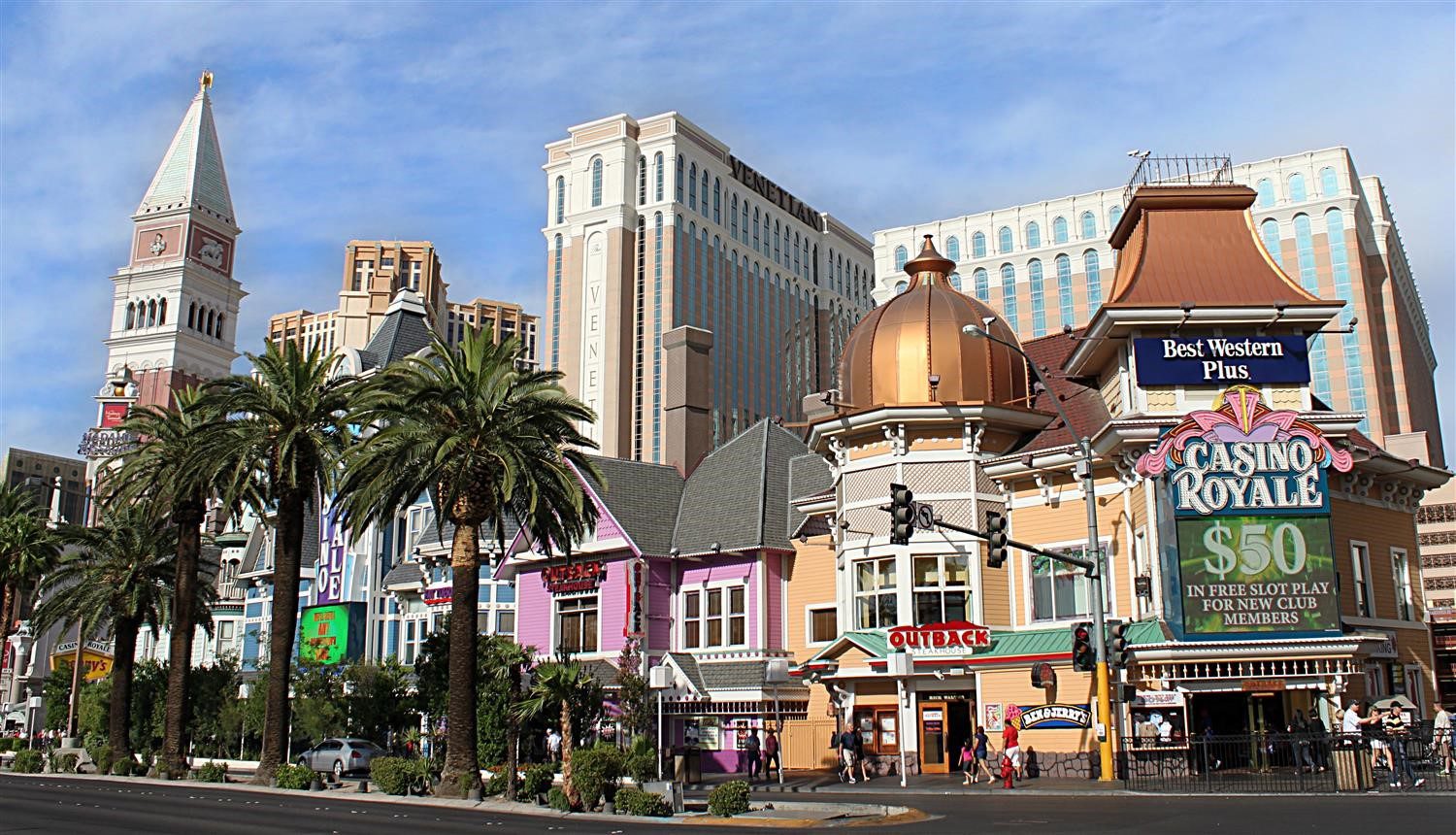 View of the Las Vegas strip.